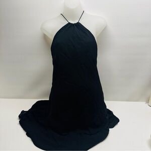 Lauren Ralph Lauren SILK Elegant Black Halter Dress SIZE 6